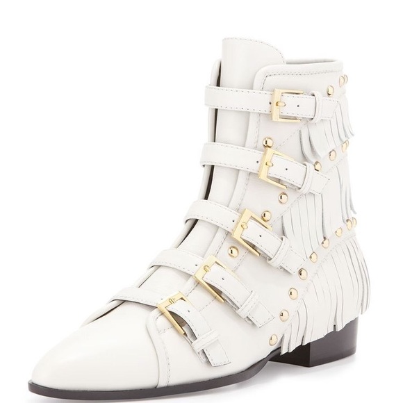 Giuseppe Zanotti Leather Fringed Bootie - Picture 2 of 3